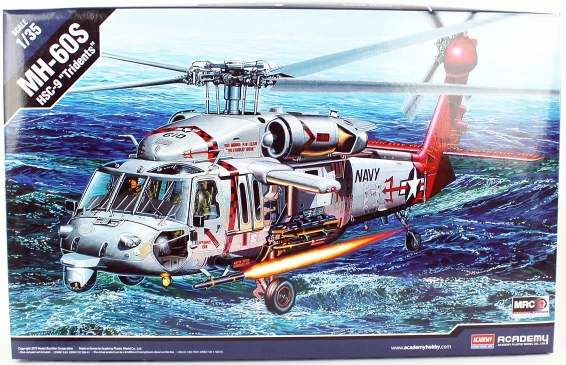 Academy 12120 1/35 Ölçek, MH-60S HSC-9 (Tridents) Helikopter, Plastik Model Kiti