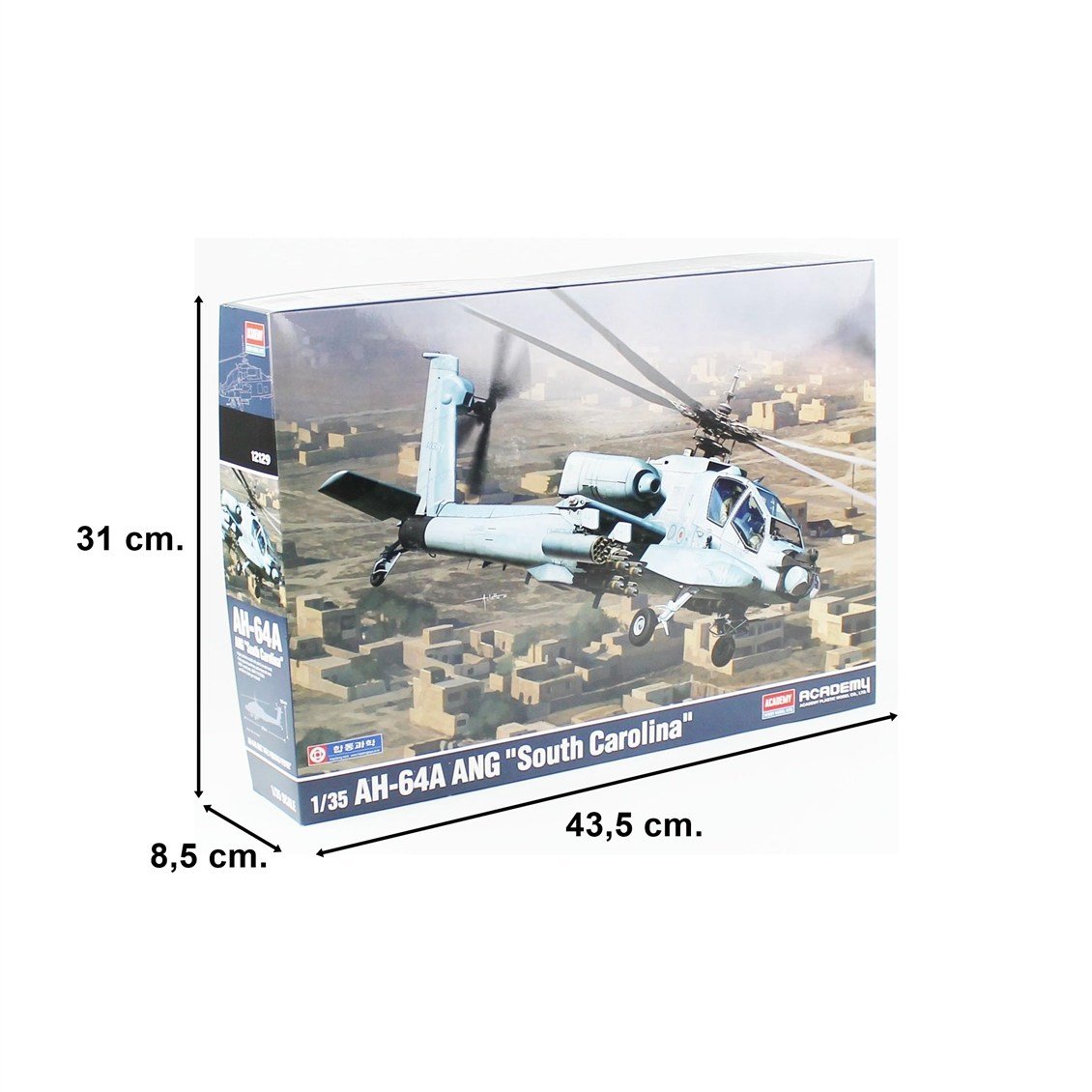 Academy 12129 1/35 AH-64A ANG (South Carolina) Helikopter, Plastik Model Kiti