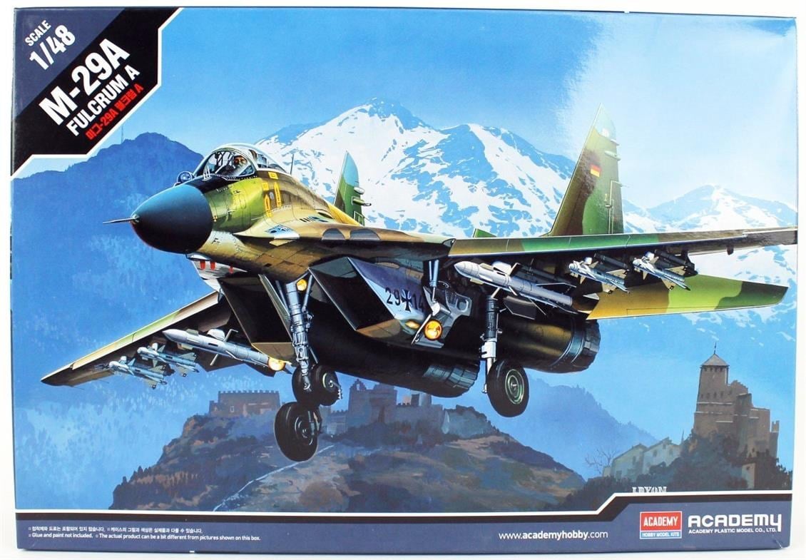 Academy 12263 1/48 Ölçek, M-29A Fulcrum A Savaş Uçağı, Plastik Model Kiti