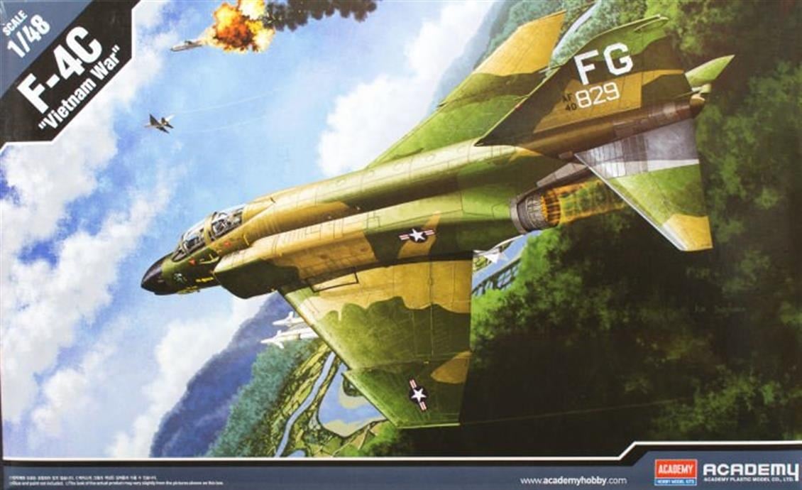 Academy 12294 1/48 Ölçek, F-4C (Vietnam Savaşı) Savaş Uçağı, Plastik Model Kiti