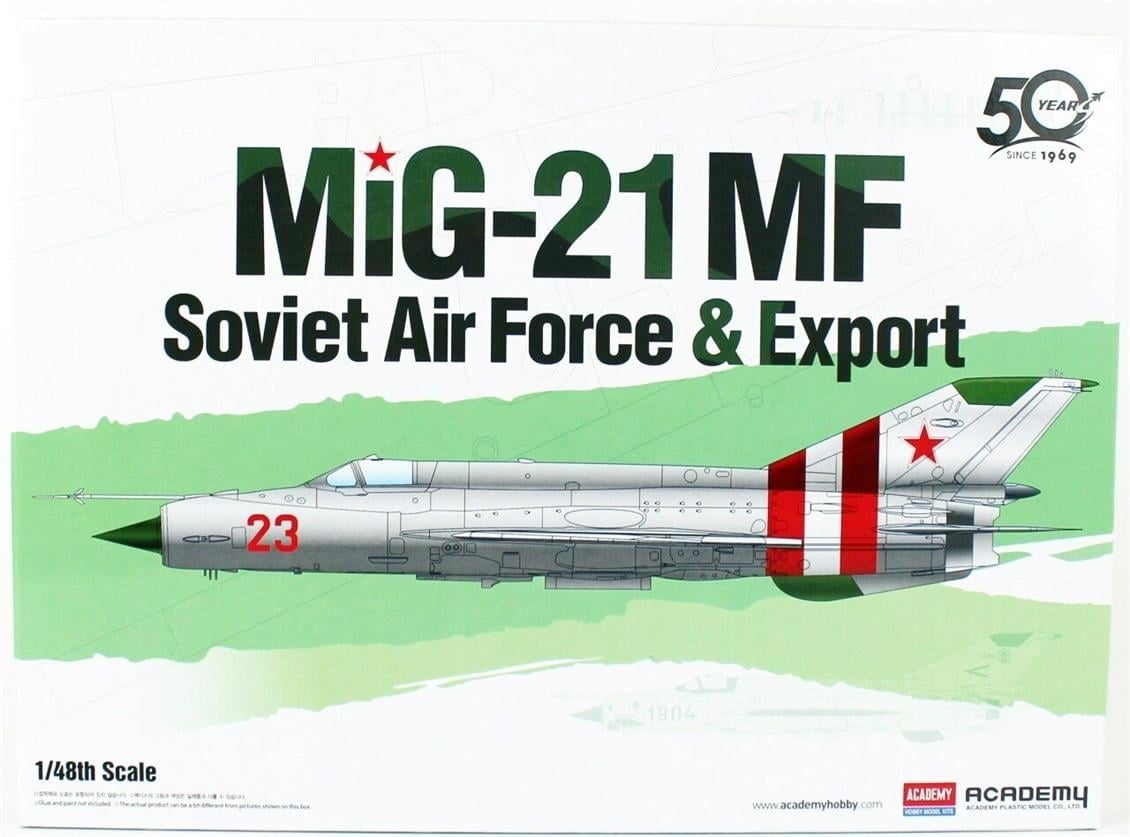 Academy 12311 1/48 Ölçek, Sovyet Hava Kuvvetleri MİG-21 Savaş Uçağı, Plastik Model Kiti