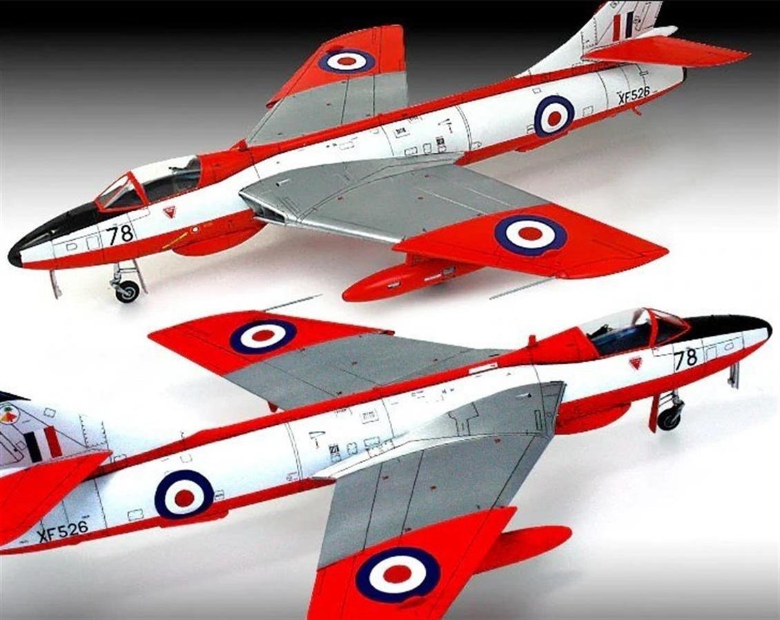 Academy 12312 1/48 Ölçek, RAF & Export Hawker Hunter F.6/FGA.9 Savaş Uçağı, Plastik Model Kiti