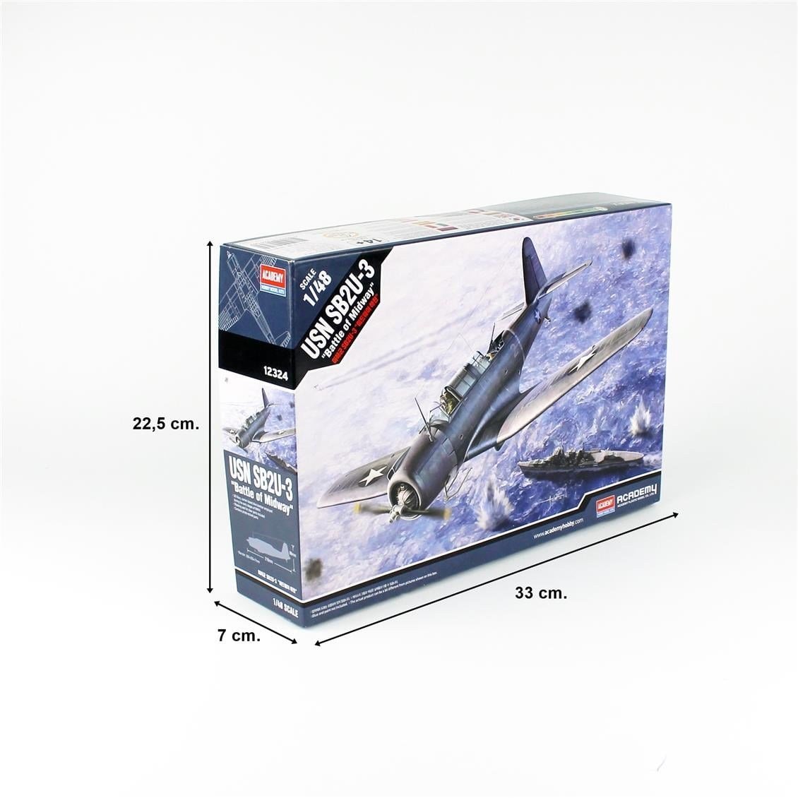 Academy 12324 1/48 Ölçek, USN SB2U-3(Battle of Midway) Savaş Uçağı, Plastik Model kiti