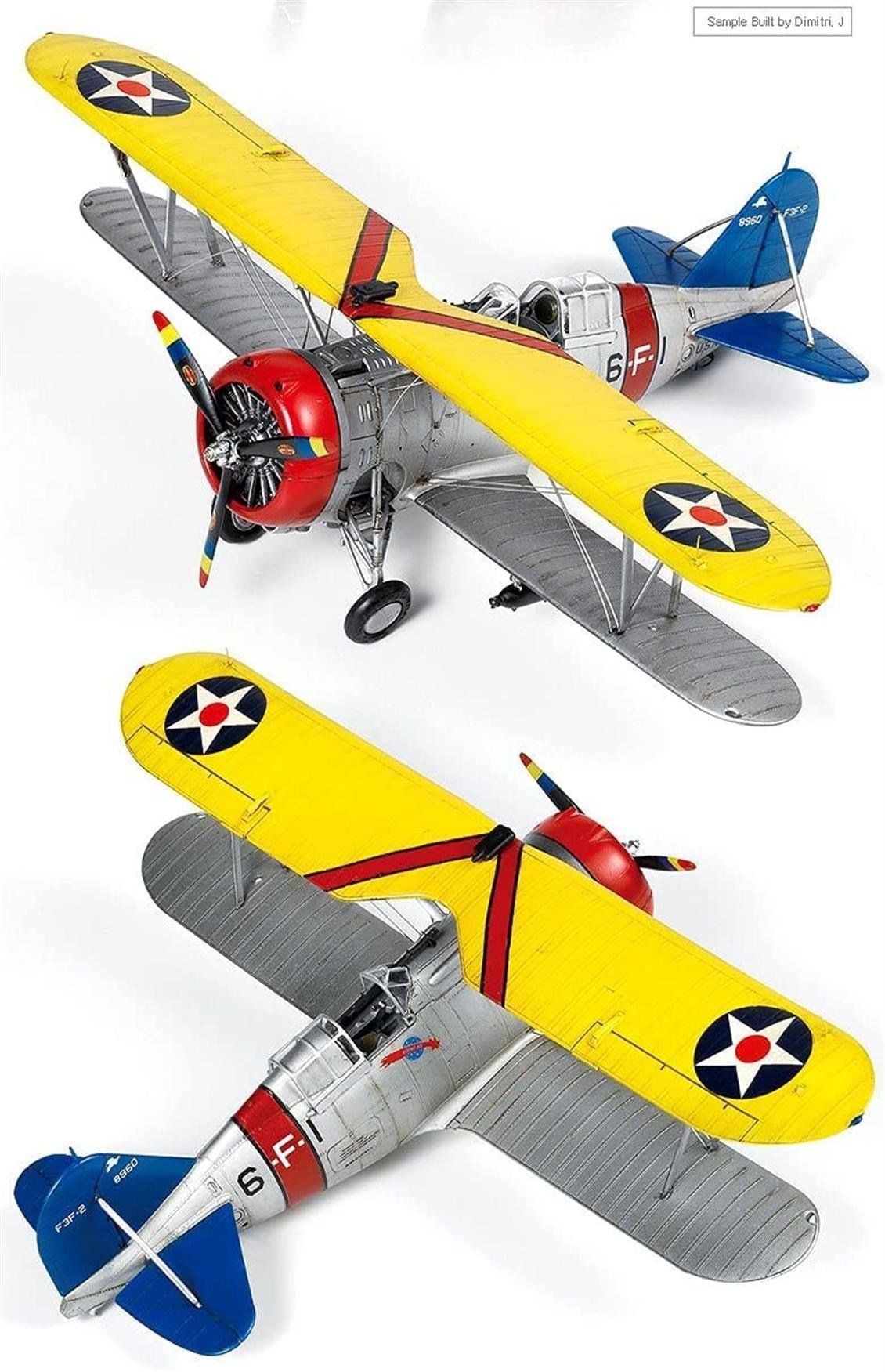 Academy 12326 1/48 Ölçek, USN F3F-2 VF-6 (Fighting Six) Savaş Uçağı, Plastik Model Kiti