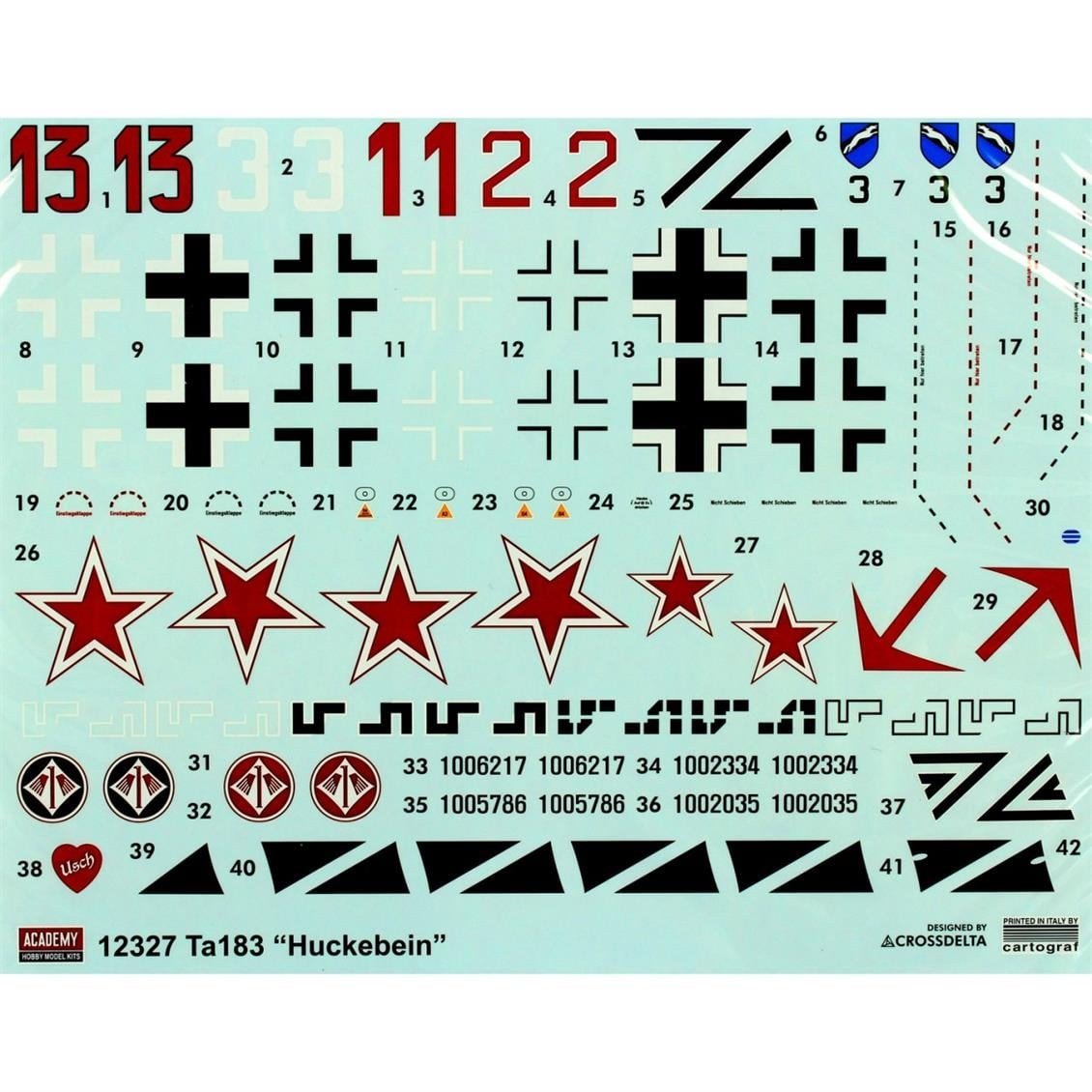 Academy 12327 1/48 Ölçek, FW TA-183 Huckebein Savaş Uçağı, Plastik Model Kiti