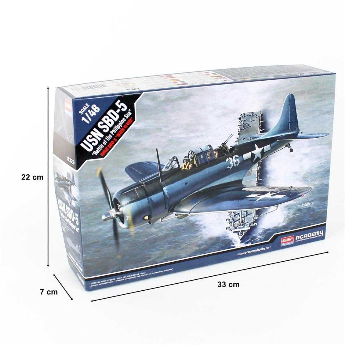 Academy 12329 1/48 Ölçek, USN SBD-5 (??Battle of the Philippine Sea) Savaş Uçağı, Plastik Model Kiti