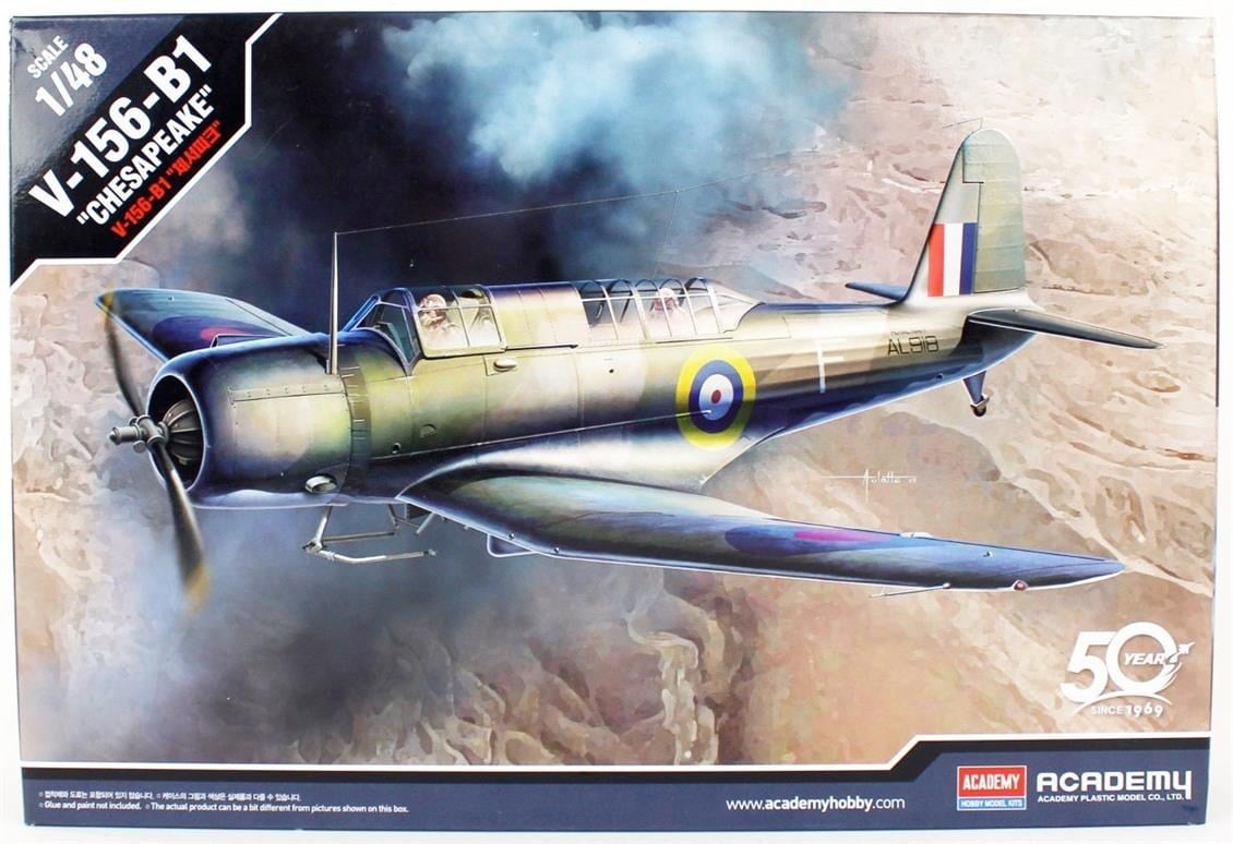 Academy 12330 1/48 Ölçek, V-156-B1 Chesapeake Savaş Uçağı, Plastik Model Kiti