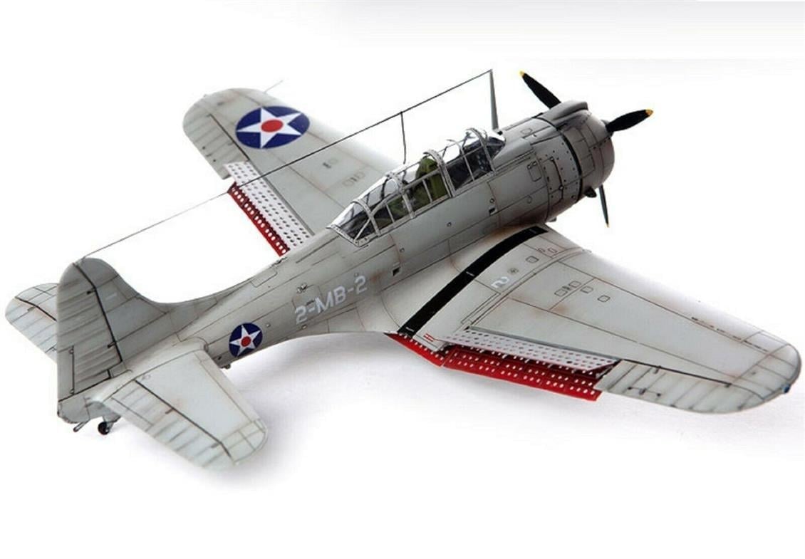 Academy 12331 1/48 Ölçek, USMC SBD-1 (Pearl Harbor) Savaş Uçağı, Plastik Model Kiti