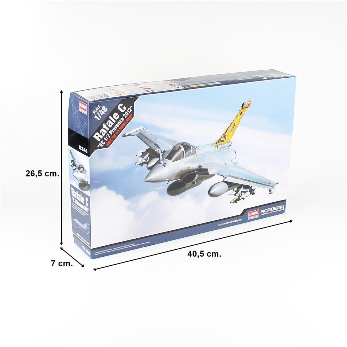 Academy 12346 1/48 Ölçek, Dassault Rafale C (EC 1/7 Provence 2012) Savaş Uçağı, Plastik Model Kiti