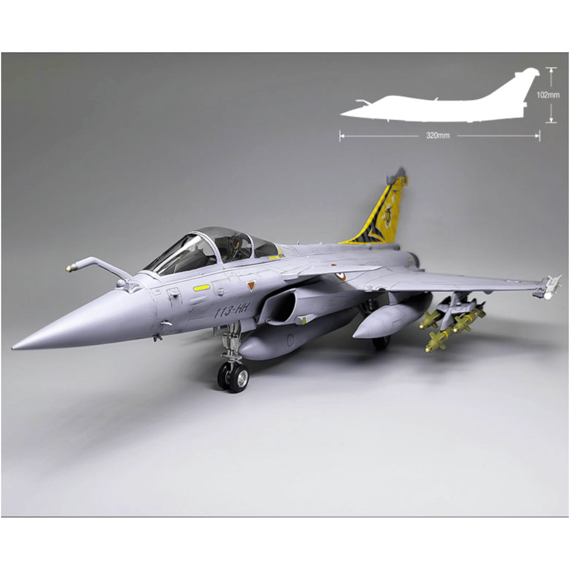 Academy 12346 1/48 Ölçek, Dassault Rafale C (EC 1/7 Provence 2012) Savaş Uçağı, Plastik Model Kiti