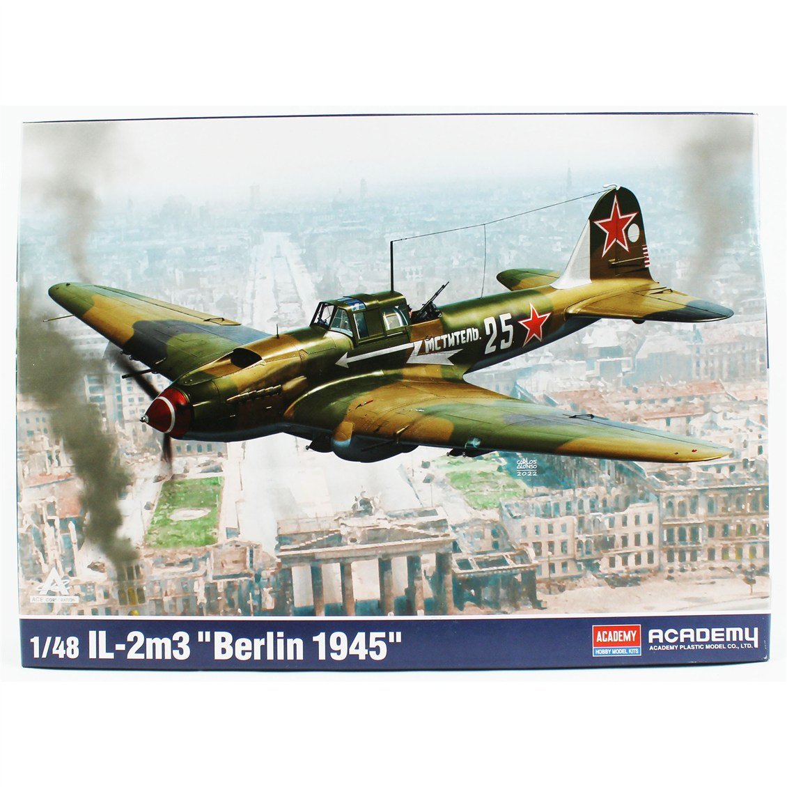 Academy 12357 1/48 IL-2m3 (Berlin 1945) Savaş Uçağı, Plastik Model Kiti
