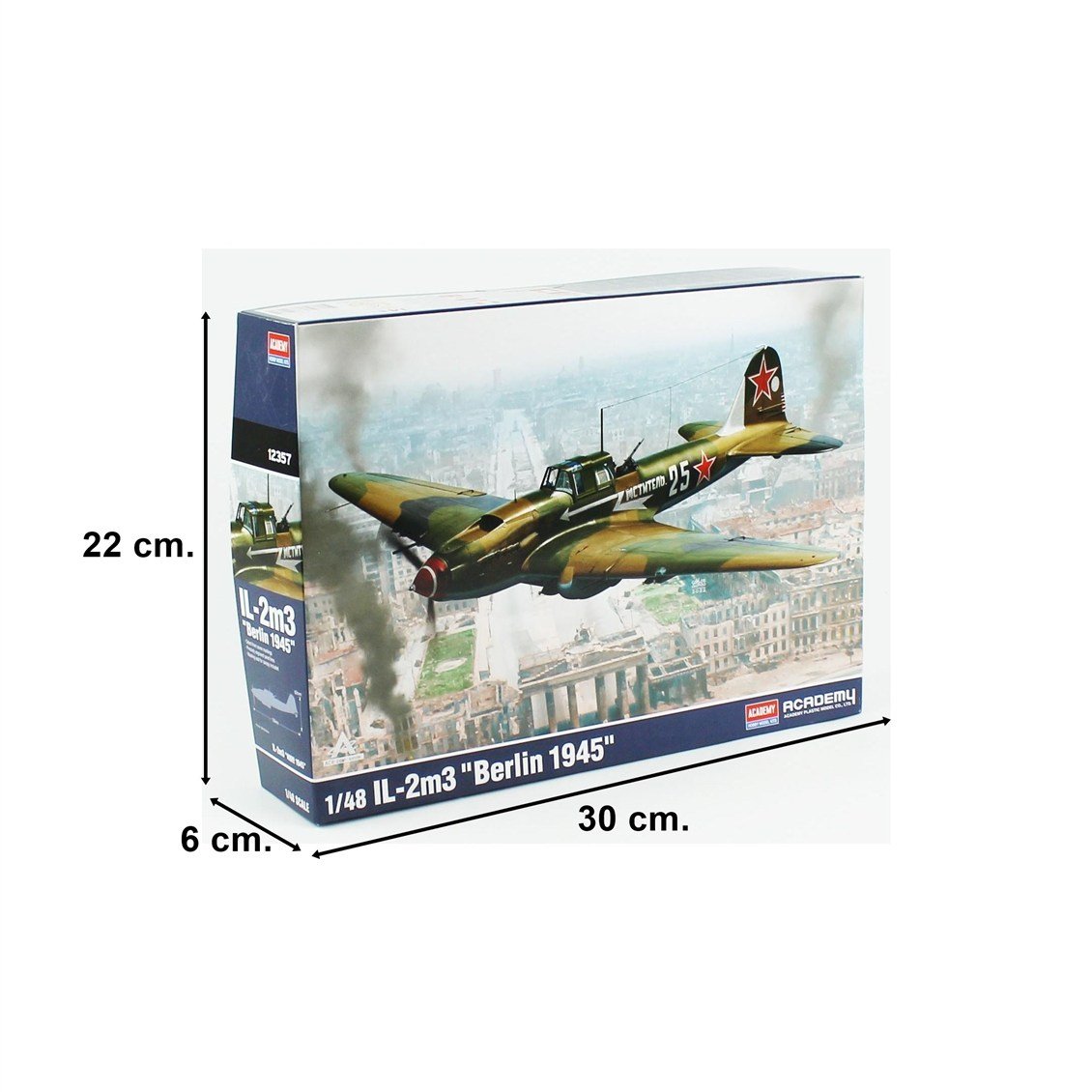 Academy 12357 1/48 IL-2m3 (Berlin 1945) Savaş Uçağı, Plastik Model Kiti