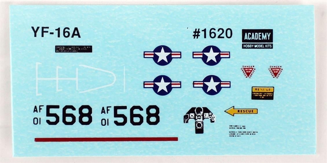 Academy 12444 1/72 Ölçek, F-16A Fighting Falcon Savaş Uçağı, Plastik Model Kiti