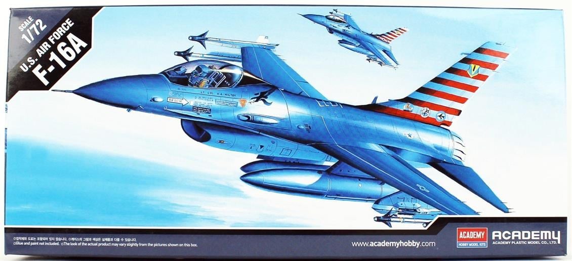 Academy 12444 1/72 Ölçek, F-16A Fighting Falcon Savaş Uçağı, Plastik Model Kiti