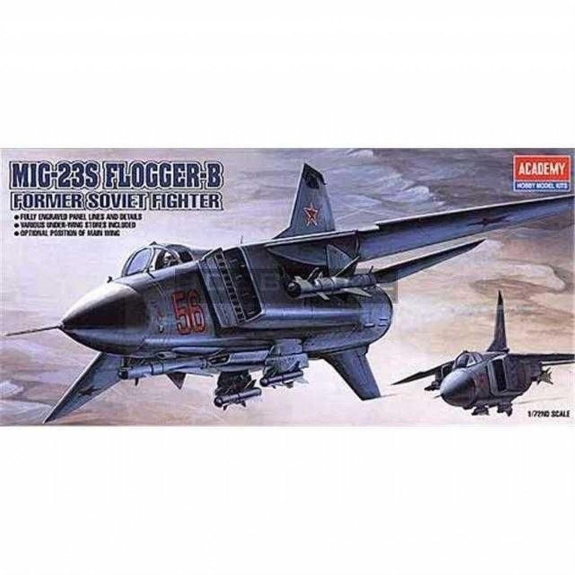 Academy 12445 1/72 Ölçek, MIG-23S Flogger B Savaş Uçağı, Plastik Model Kiti