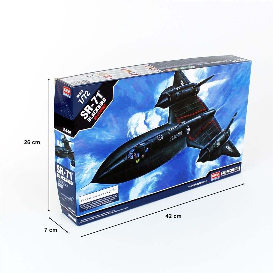 Academy 12448 1/72 Ölçek, SR-71 Blackbird Savaş Uçağı, Plastik Model Kiti