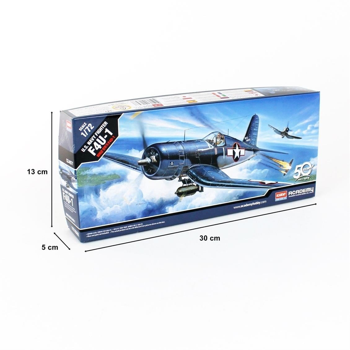 Academy 12457 1/72 Ölçek, F4U-1 Corsair Savaş Uçağı, Plastik Model Kiti