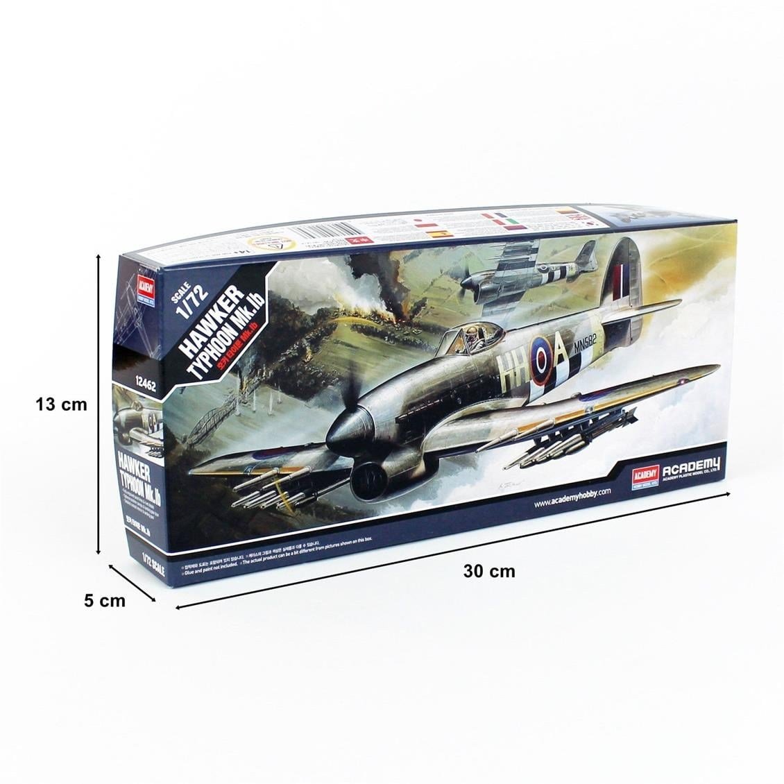 Academy 12462 1/72 Ölçek, Hawker Typhoon IB Savaş Uçağı, Plastik Model Kiti