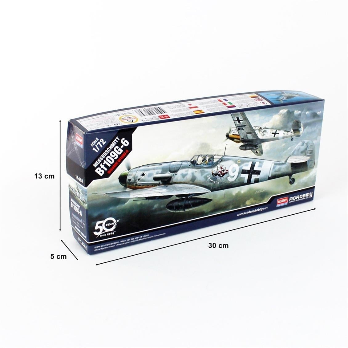 Academy 12467 1/72 Ölçek, Messerschmitt Bf 109 G-6 Savaş Uçağı, Plastik Model Kiti