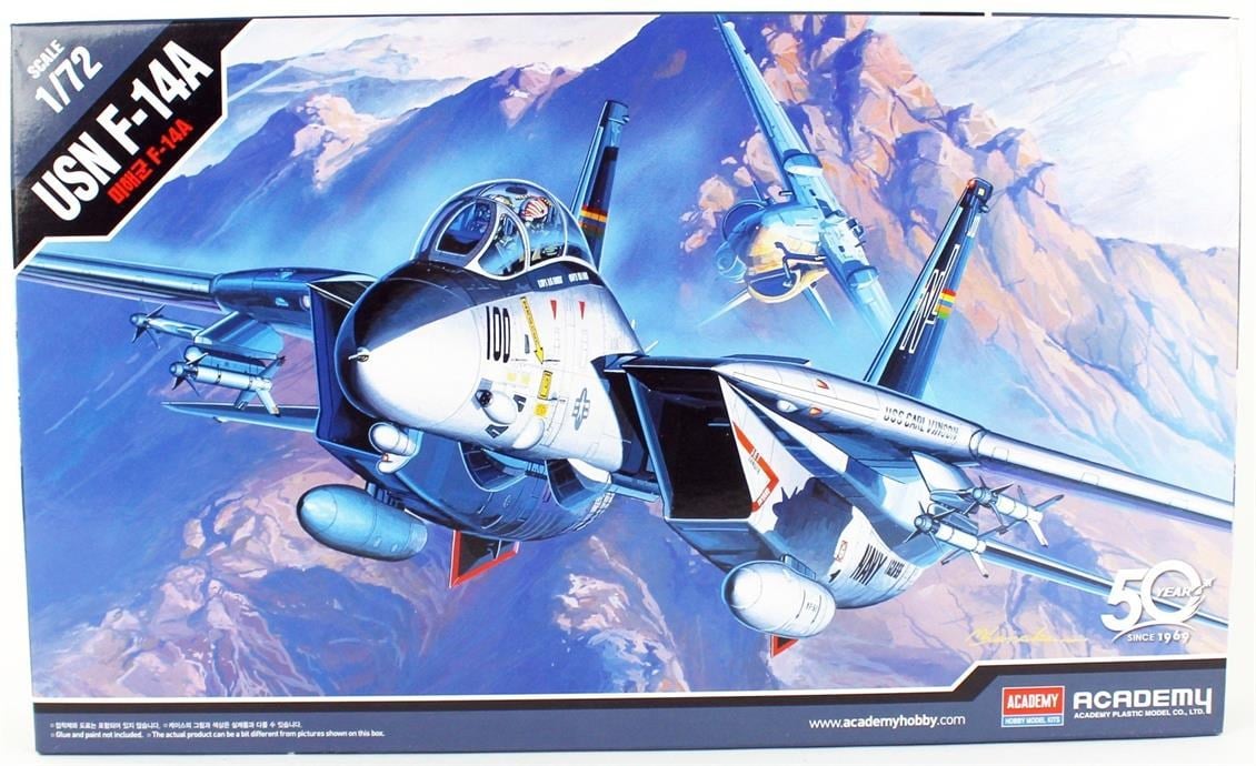 Academy 12471 1/72 Ölçek, ABD Donanması F-14A Tomcat Savaş Uçağı, Plastik Model Kiti