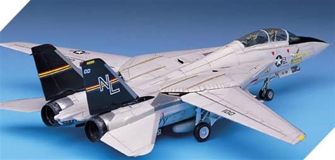 Academy 12471 1/72 Ölçek, ABD Donanması F-14A Tomcat Savaş Uçağı, Plastik Model Kiti