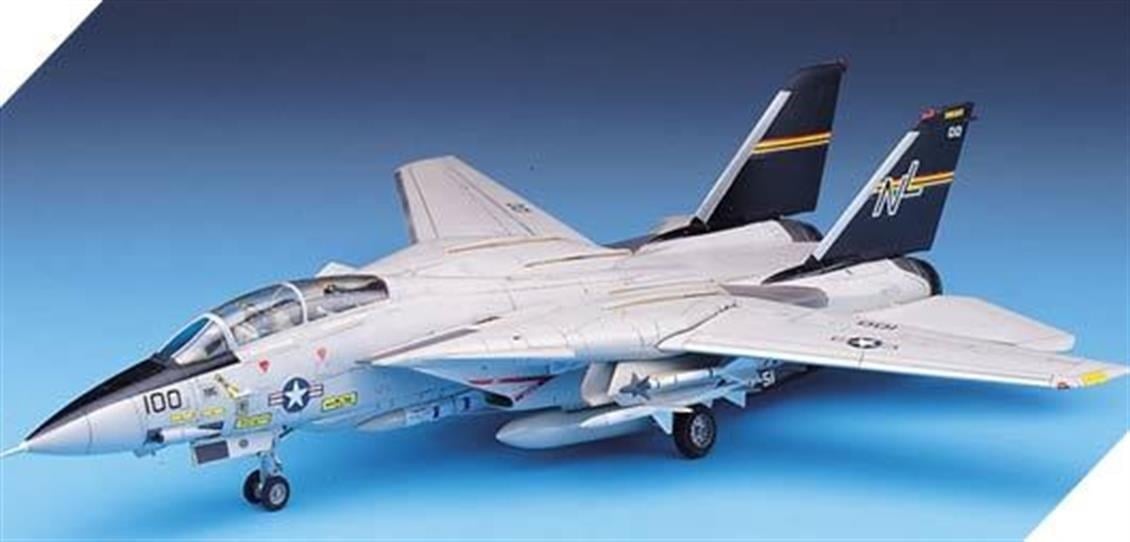 Academy 12471 1/72 Ölçek, ABD Donanması F-14A Tomcat Savaş Uçağı, Plastik Model Kiti