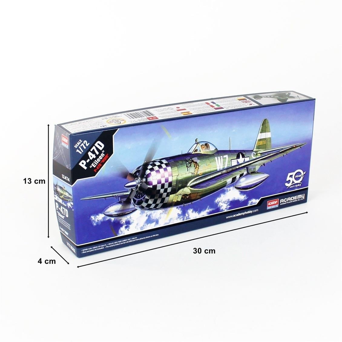 Academy 12474 1/72 Ölçek, P-47D Thunderbolt (Eileen) Savaş Uçağı, Plastik Model Kiti