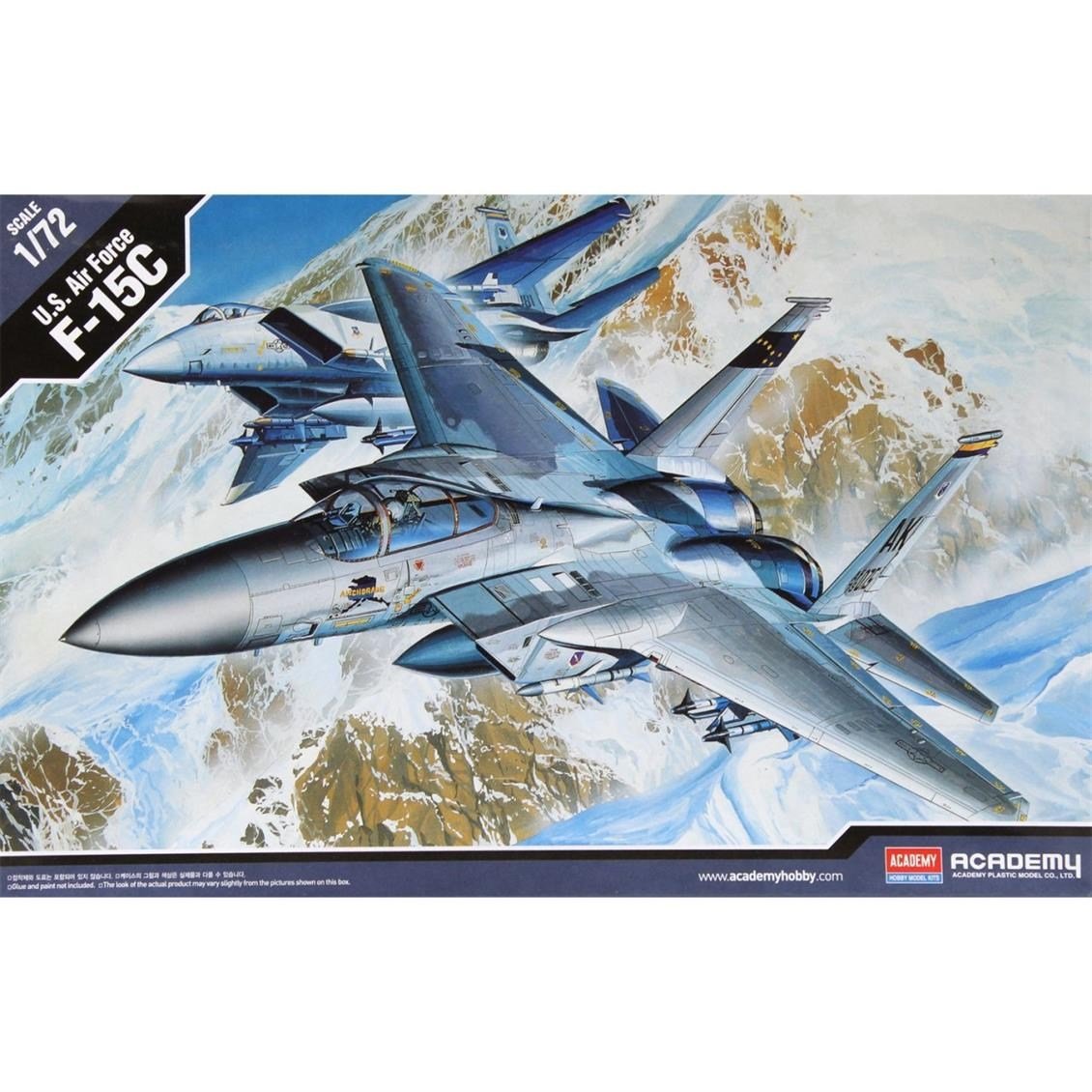 Academy 12476 1/72 Ölçek, U.S. Air Force F-15C Savaş Uçağı, Plastik Model Kiti
