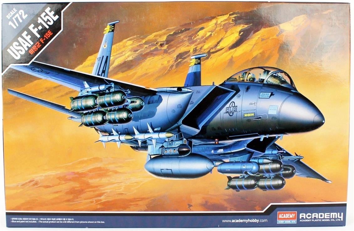 Academy 12478 1/72 Ölçek, F-15E Savaş Uçağı, Plastik Model Kiti