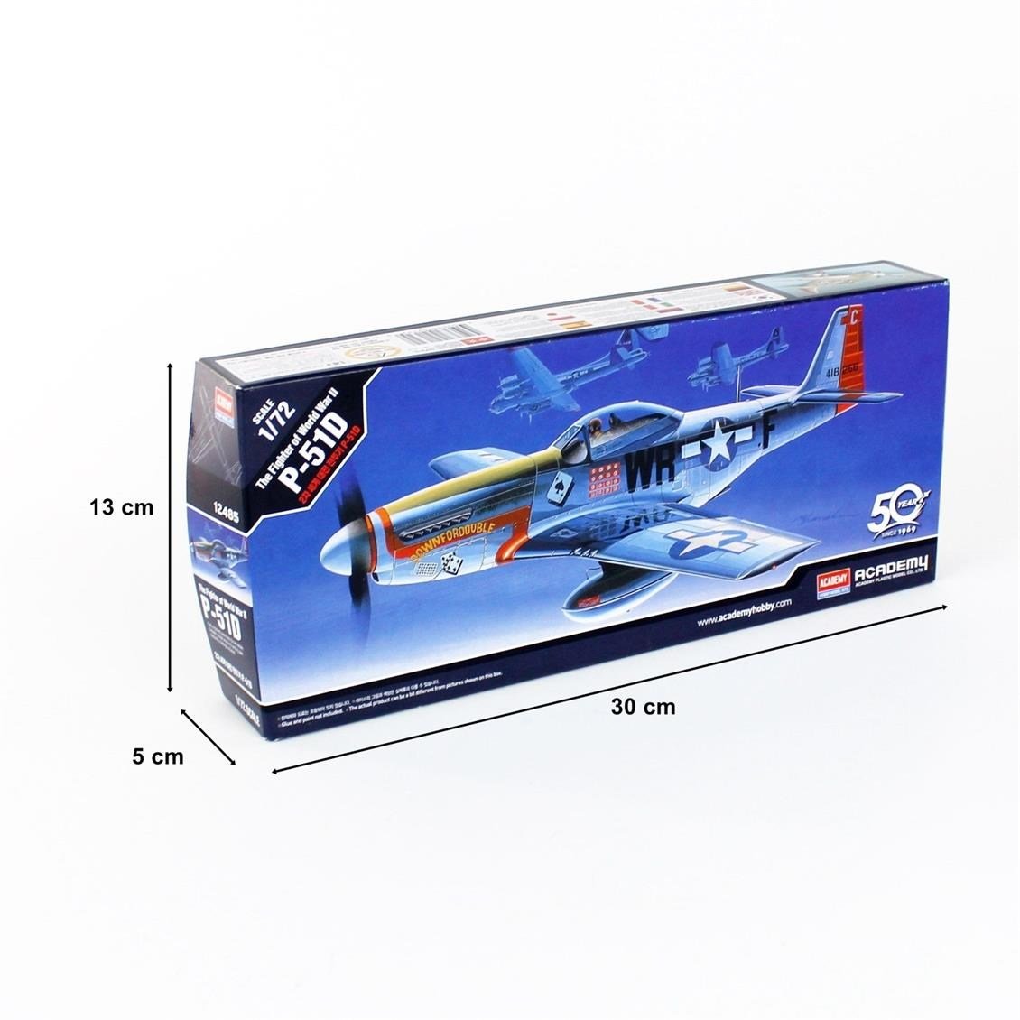 Academy 12485 1/72 Ölçek, P-51D Mustang Savaş Uçağı, Plastik Model Kiti