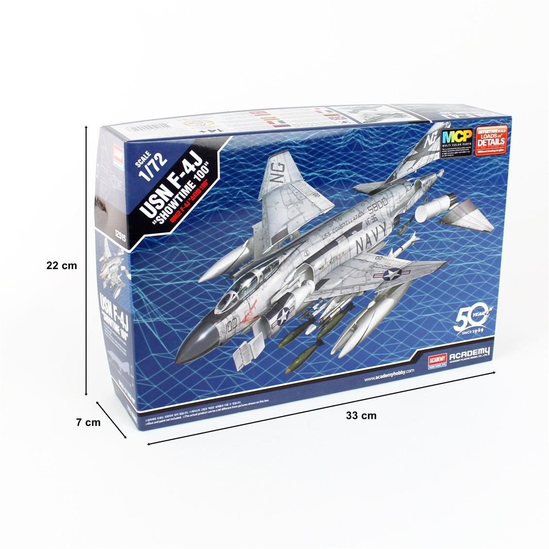 Academy 12515 1/72 Ölçek, USN F-4J VF-96 Savaş Uçağı, Plastik Model Kiti