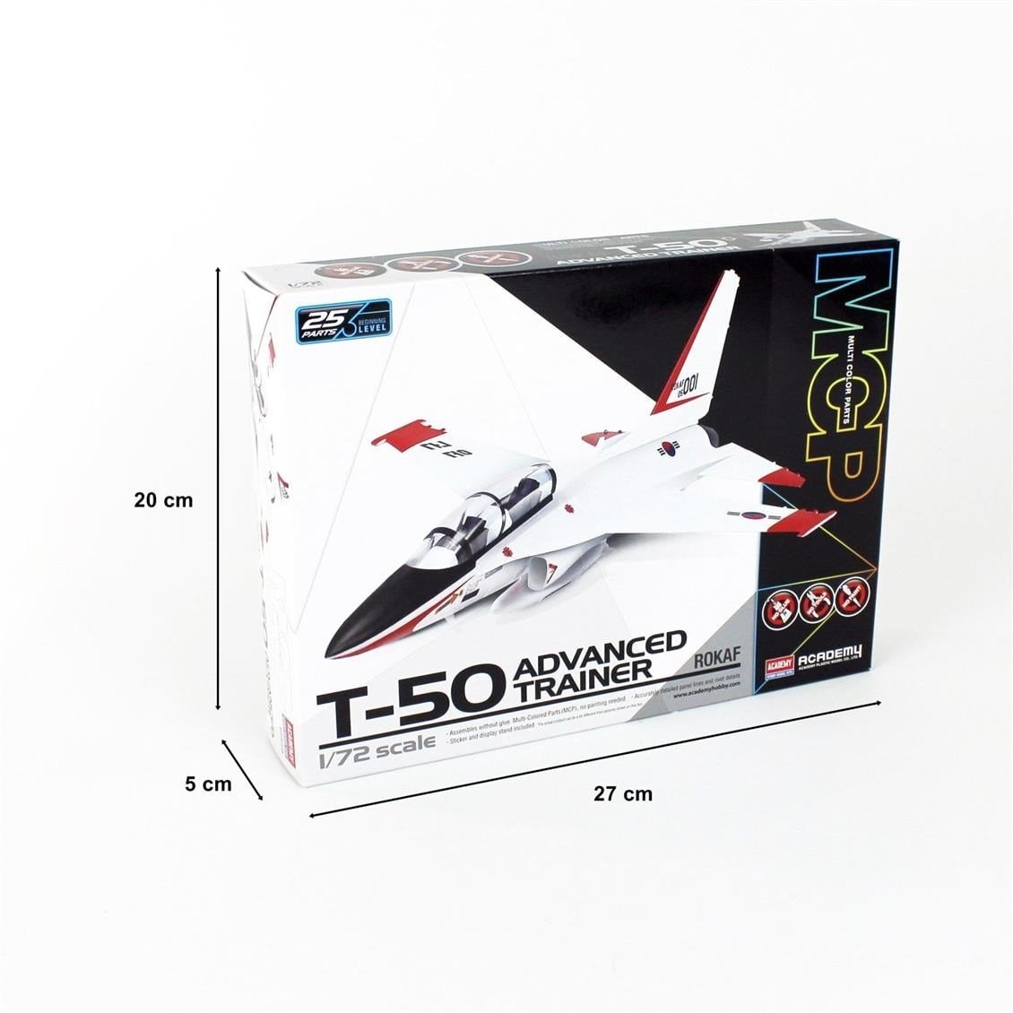 Academy 12519 1/72 Ölçek, ROKAF T-50 Advanced Trainer Eğitim Uçağı Demonte, Plastik Kiti