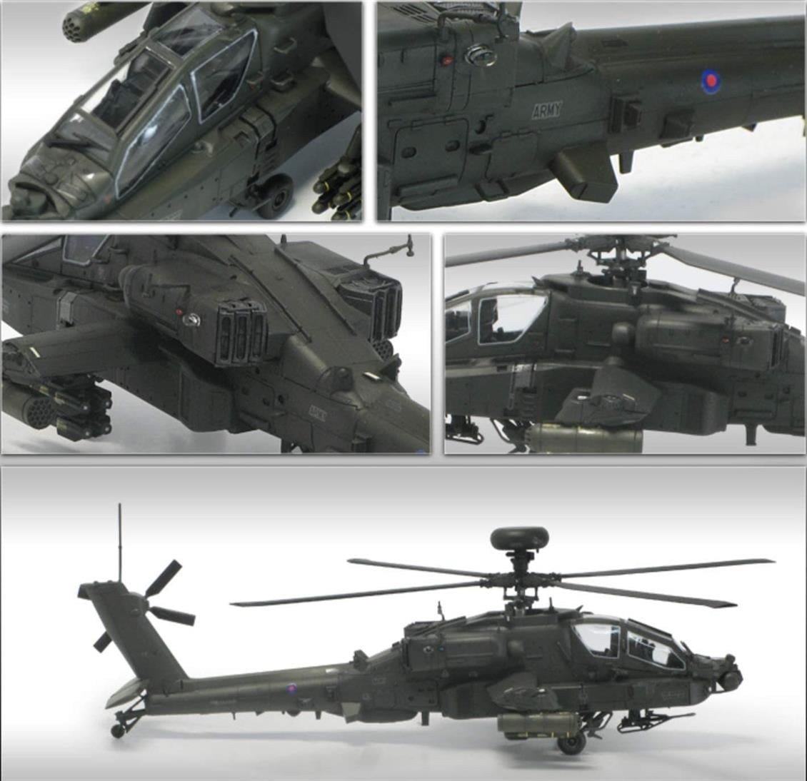 Academy 12537 1/72 Ölçek, AH-64D Royal Army (Afganistan) Helikopter, Plastik Model Kiti