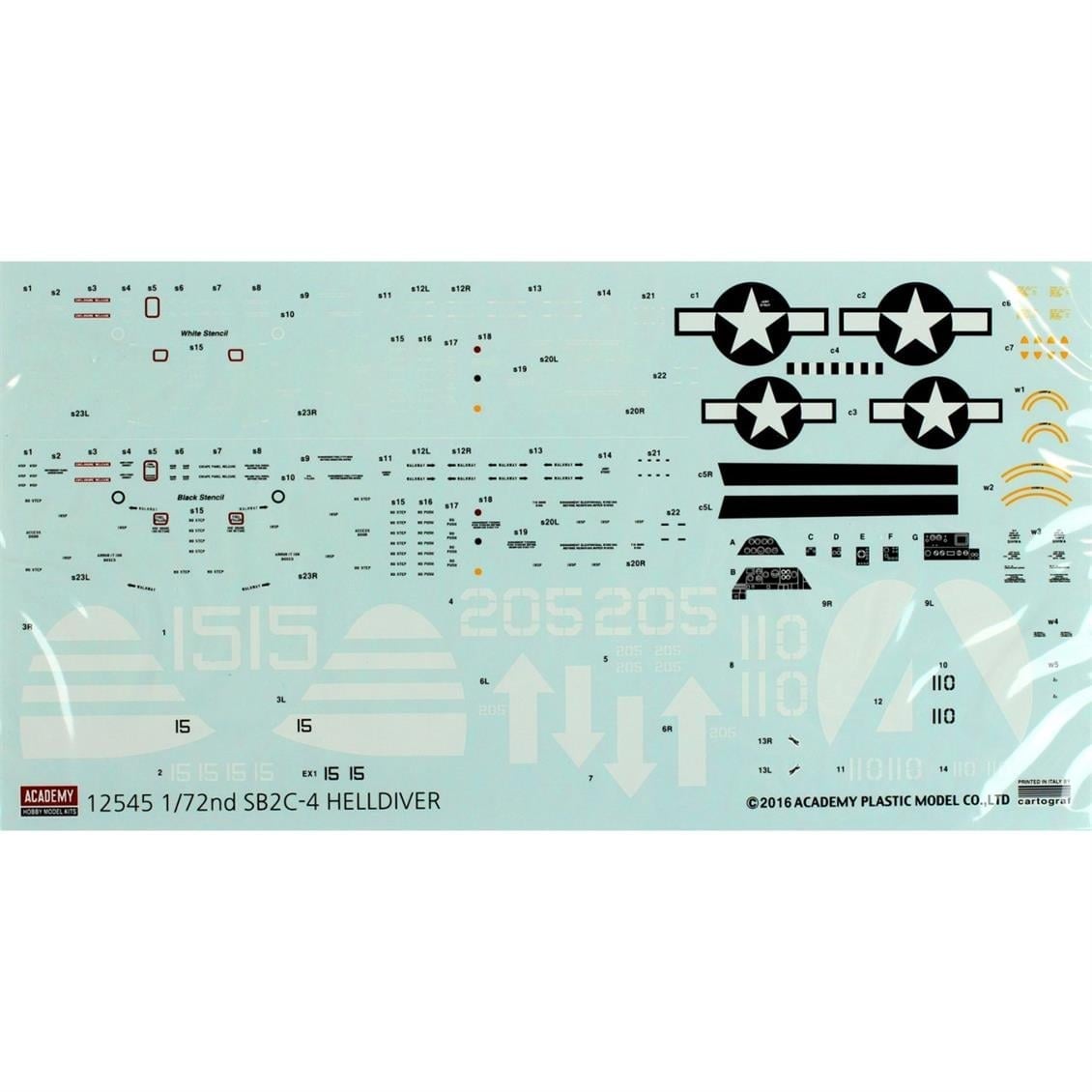 Academy 12545 1/72 Ölçek, U.S. Navy SB2C-4 (Operation Iceberg) Savaş Uçağı, Plastik Model Kiti