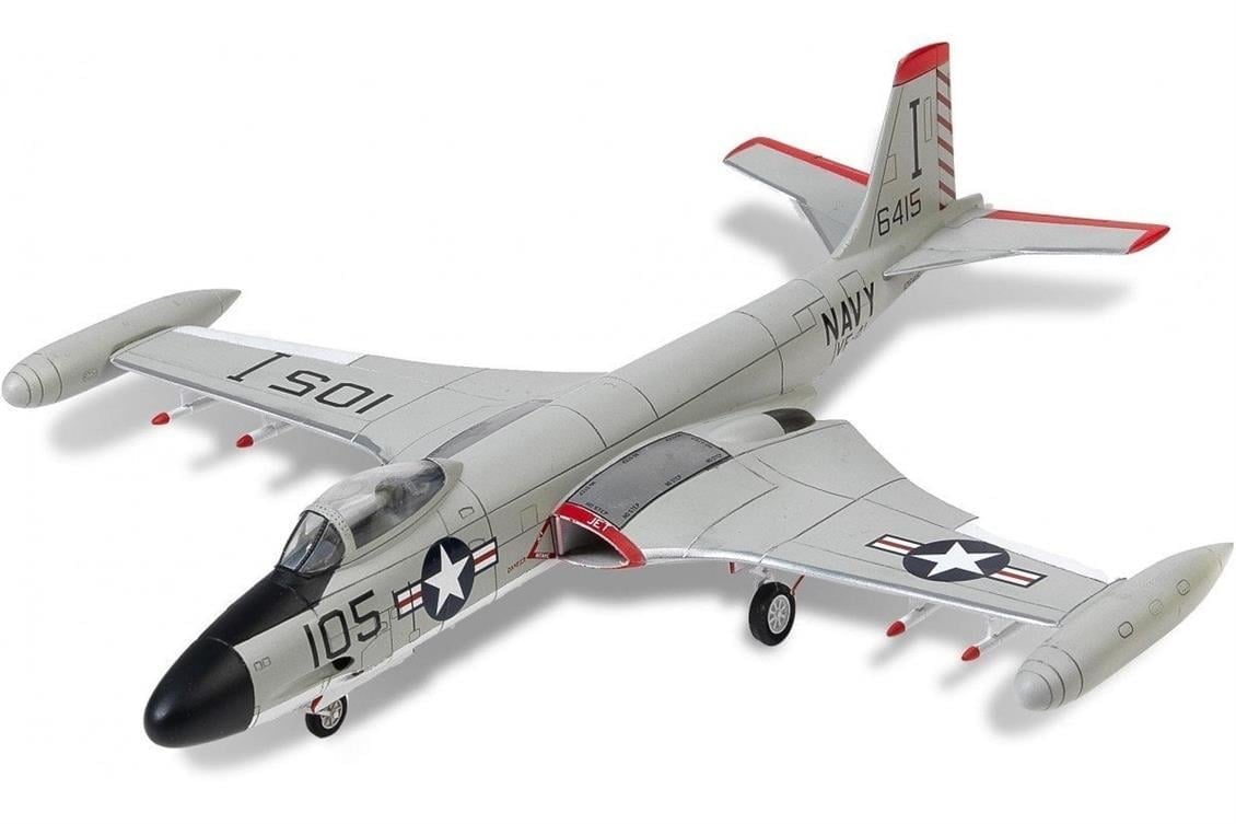 Academy 12548 1/72 Ölçek, USN F2H-3 VF-41 (Black Aces) Savaş Uçağı, Plastik Model Kiti