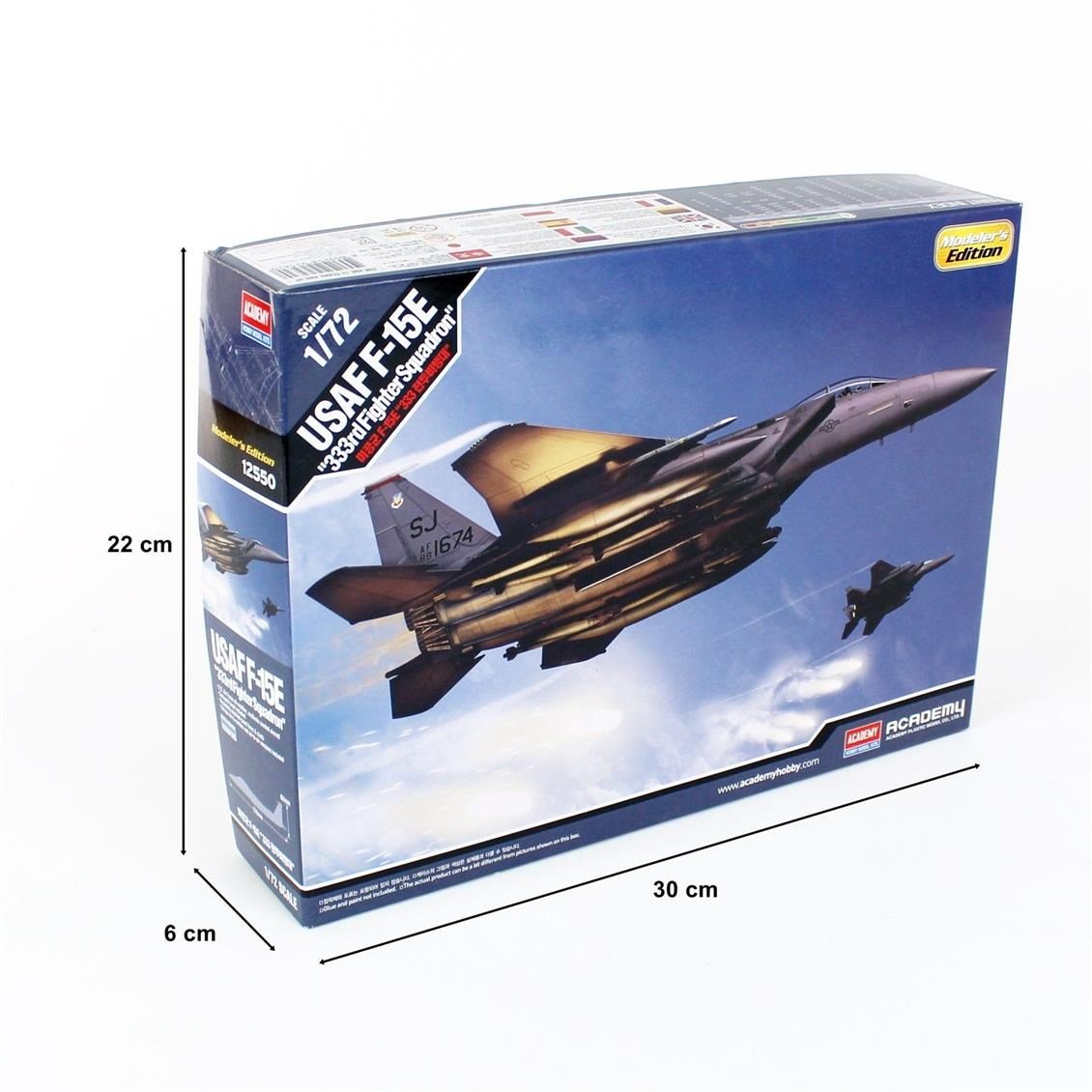 Academy 12550 1/72 Ölçek, USAF F-15E (333. Avcı Filosu) Savaş Uçağı, Plastik Model Kiti