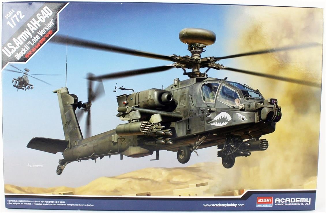 Academy 12551 1/72 Ölçek, ABD Kara Kuvettleri AH-64D Blok II Geç Dönem Helikopter, Plastik Model Kiti