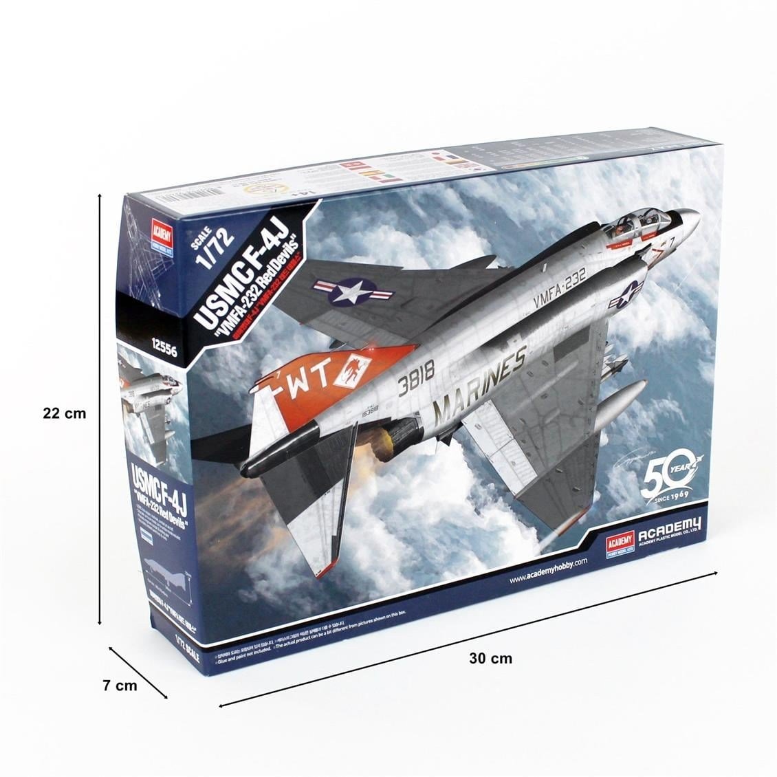 Academy 12556 1/72 Ölçek, F-4J VMFA-232 Savaş Uçağı, Plastik Model Kiti