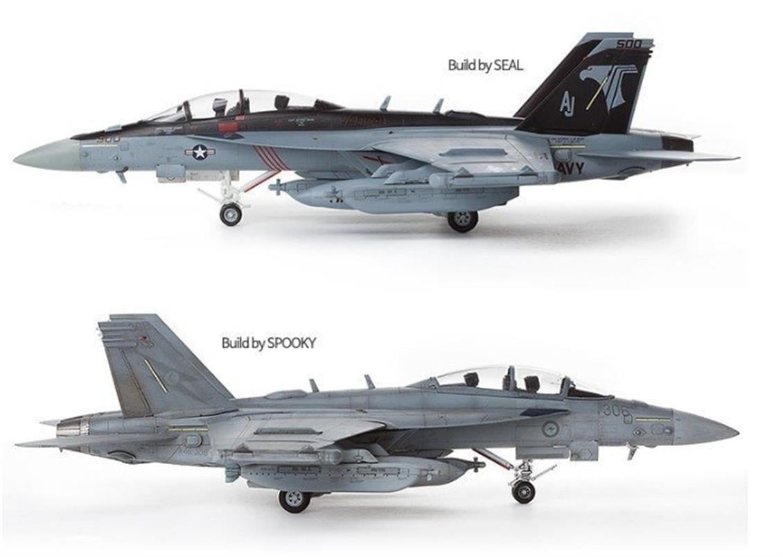 Academy 12560 1/72 Ölçek, EA-18G VAQ-141 (Shadowhawks) Savaş Uçağı, Plastik Model Kiti