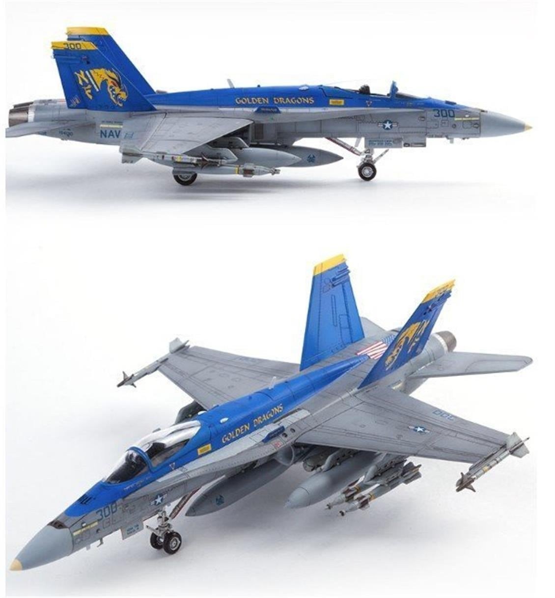 Academy 12564 1/72 Ölçek, USN F/A-18C (VFA-192 Golden Dragons) Savaş Uçağı, Plastik Model Kiti