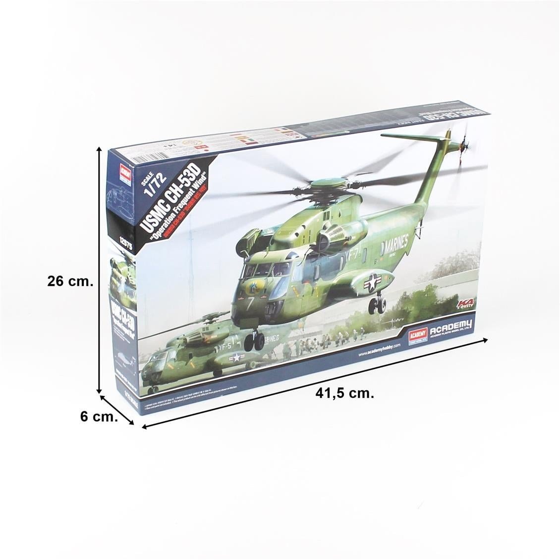 Academy 12575 1/72 Ölçek, USMC CH-53D Sea Stallion Askeri Helikopter, Plastik Model Kiti