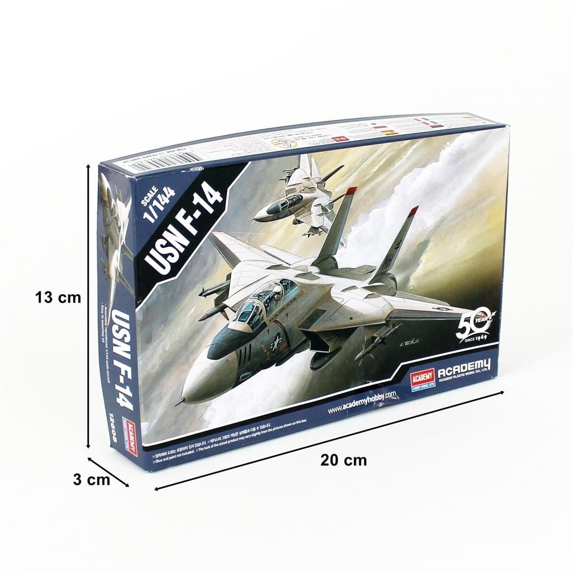Academy 12608 1/144 Ölçek, ABD Donanması F-14A Tomcat Savaş Uçağı, Plastik Model Kiti