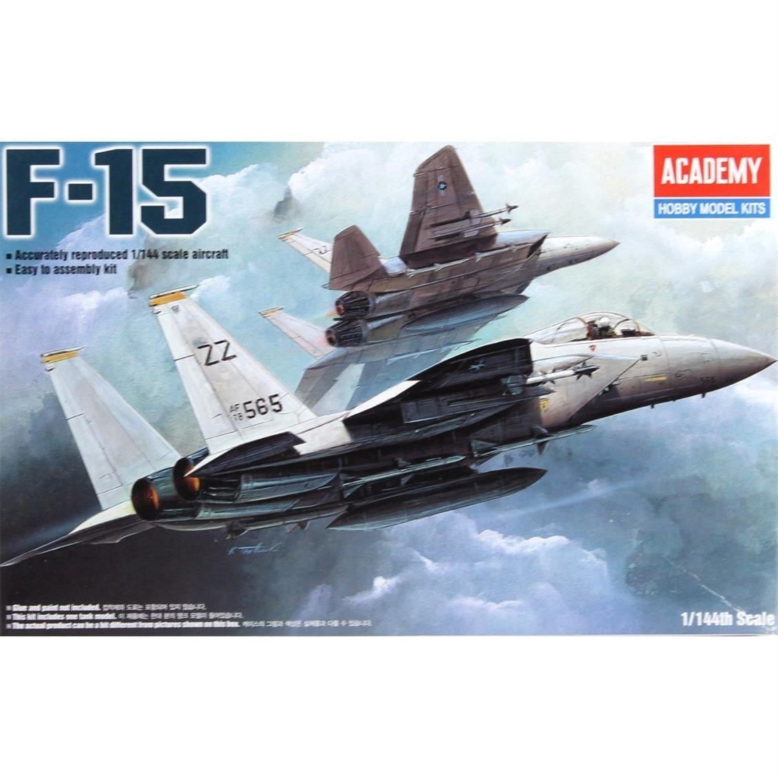 Academy 12609 1/144 Ölçek, F-15 Eagle USAF Savaş Uçağı, Plastik Model Kiti