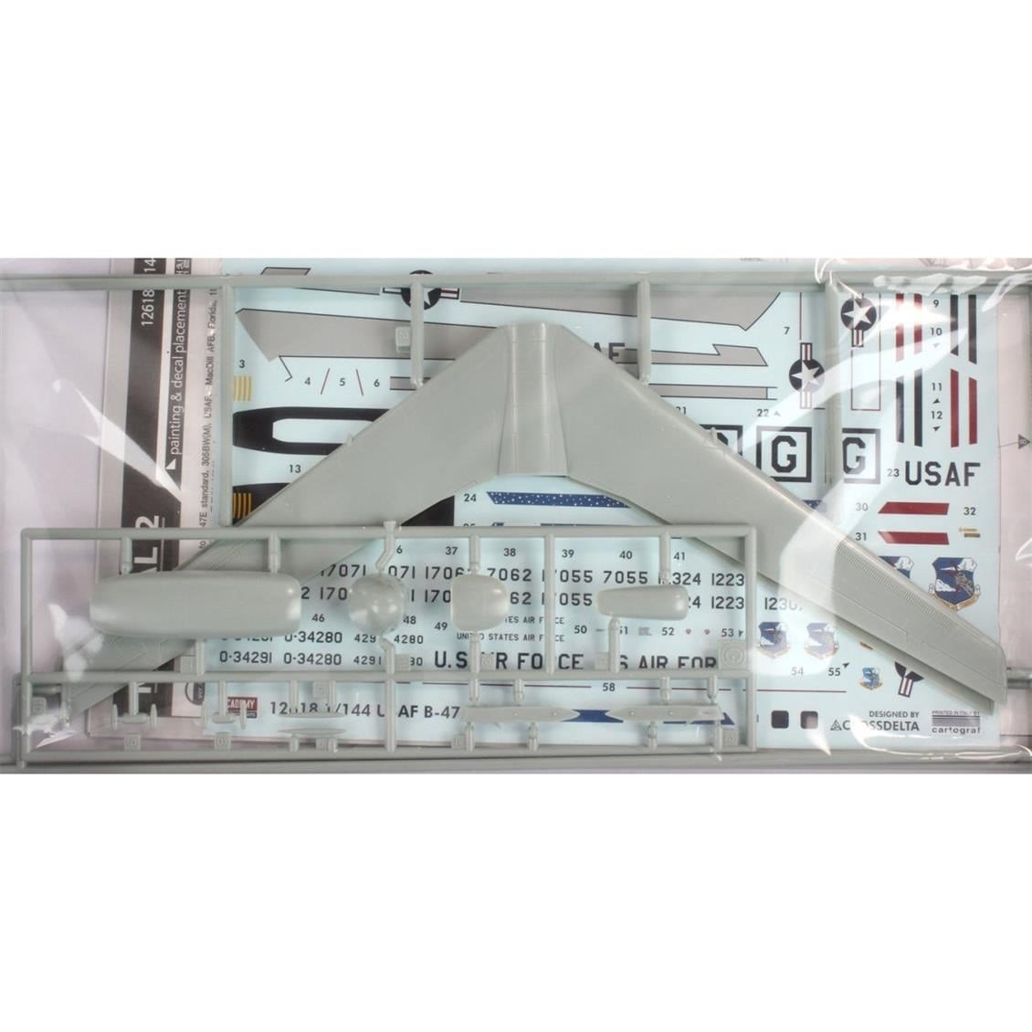 Academy 12618 1/144 Ölçek, USAF Boeing B-47 Savaş Uçağı, Plastik Model Kiti