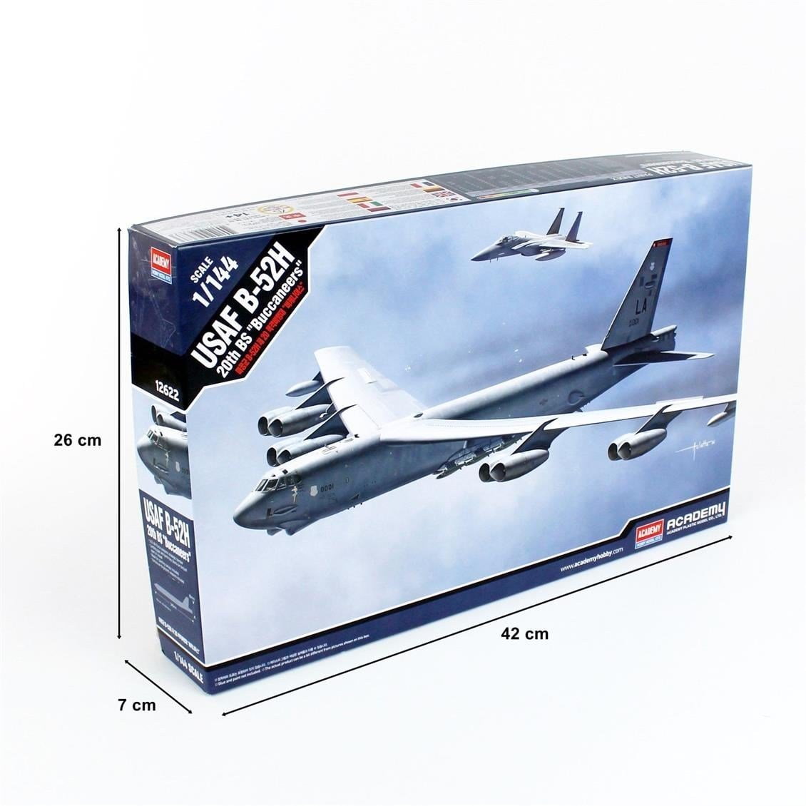 Academy 12622 1/144 Ölçek, USAF B-52H 20th BS (Buccaneers) Bombardıman Uçağı, Plastik Model Kiti