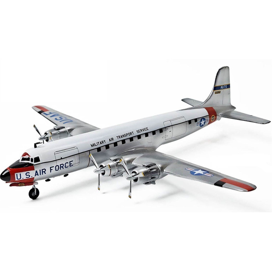 Academy 12634 1/144 USAF C-118 Liftmaster (DC-6) Askeri Kargo Uçağı, Plastik Model Kiti
