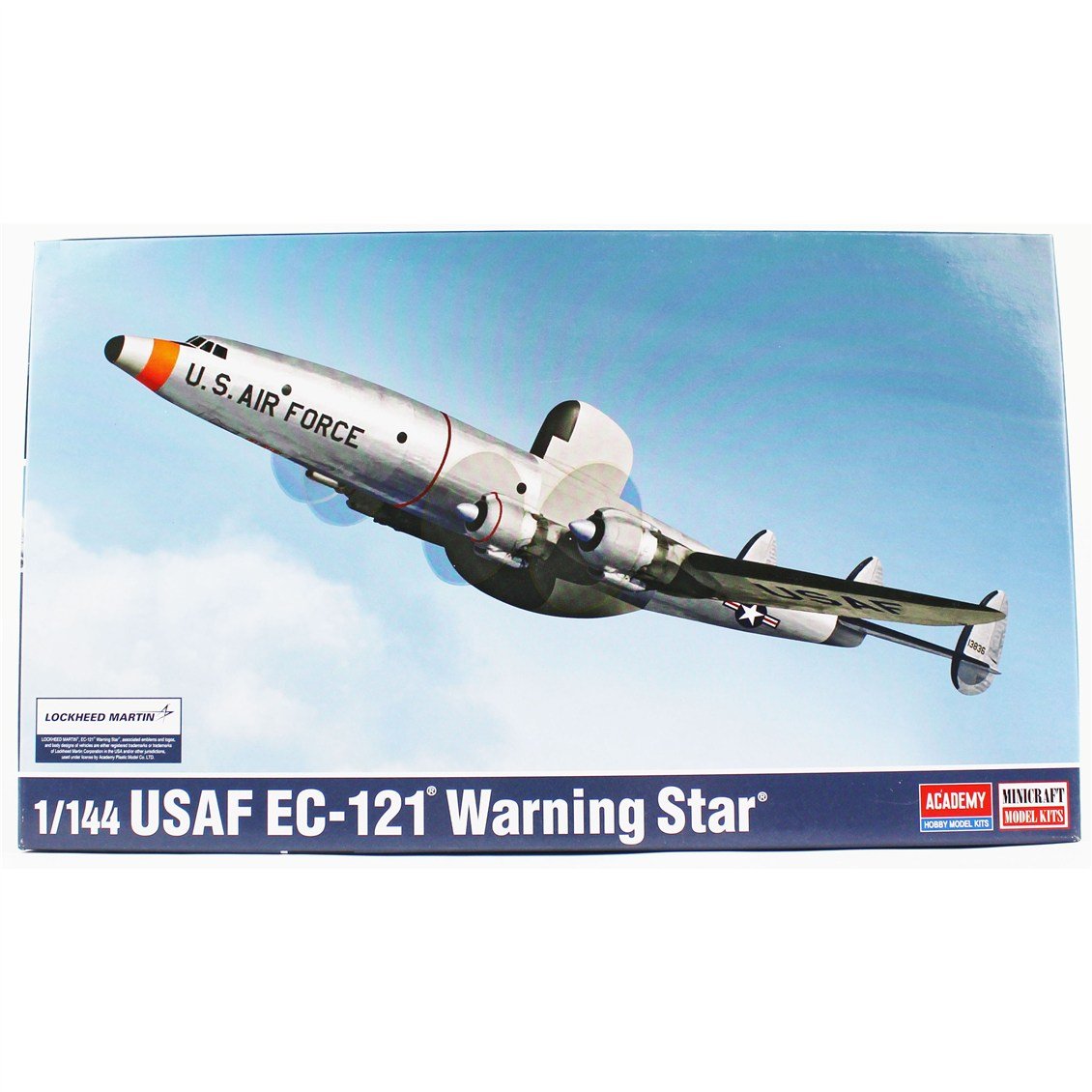 Academy 12637 1/144 USAF EC-121 Warning Star, Erken Uyarı ve Kontrol Uçağı, Plastik Model Kiti