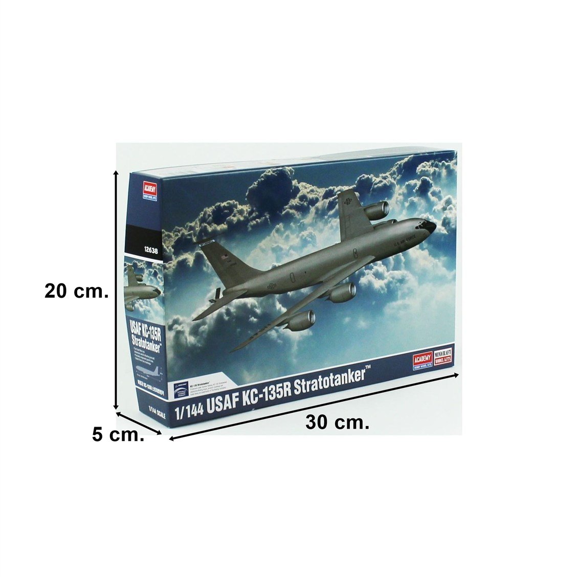 Academy 12638 1/144 USAF KC-135R Stratotanker, Yakıt İkmal Uçağı, Plastik Model Kiti