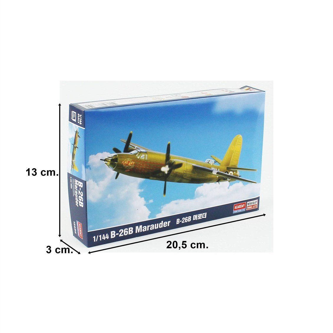 Academy 12656 1/144 USAAF B-26B (Marauder) Bombardıman Uçağı, Plastik Model Kiti