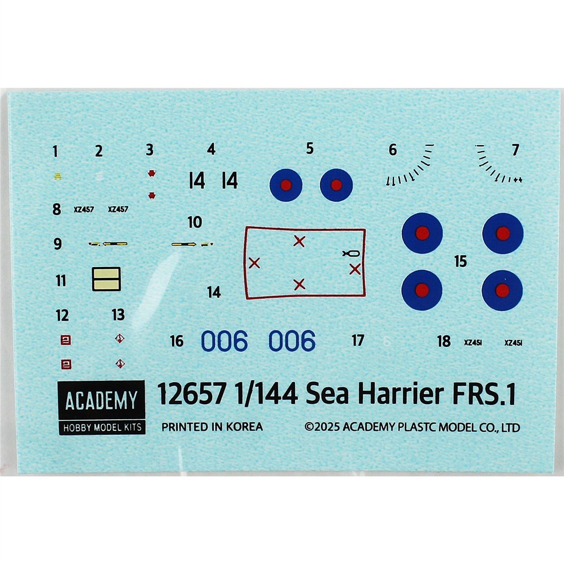 Academy 12657 1/144 Sea Harrier FRS.1 Savaş Uçağı, Plastik Model Kiti